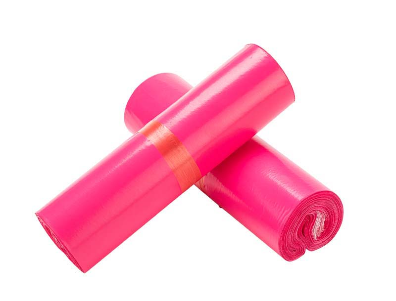 启东玫红色快递袋-02